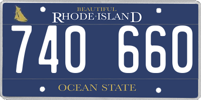 RI license plate 740660