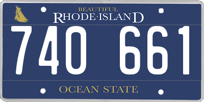 RI license plate 740661