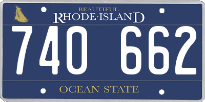 RI license plate 740662