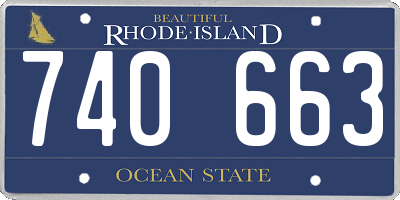 RI license plate 740663