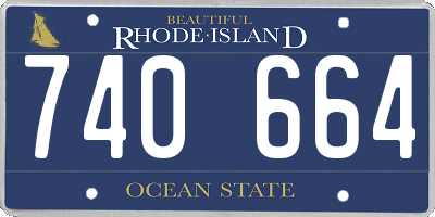 RI license plate 740664