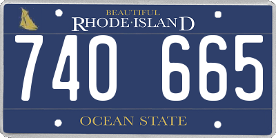 RI license plate 740665