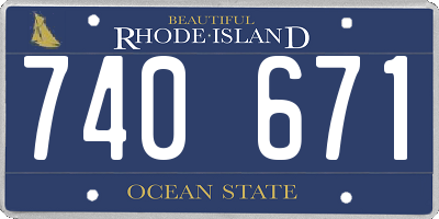 RI license plate 740671