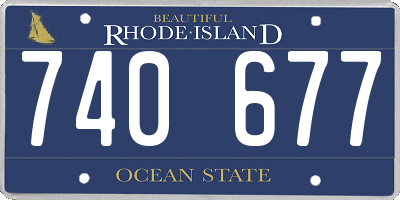 RI license plate 740677