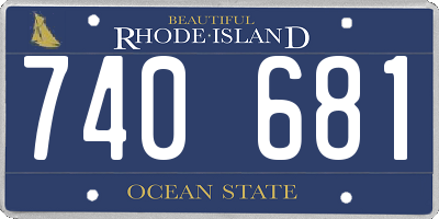 RI license plate 740681