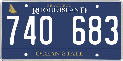 RI license plate 740683