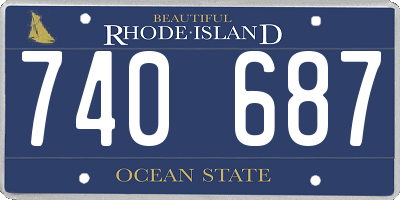 RI license plate 740687