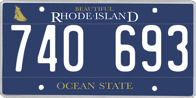 RI license plate 740693