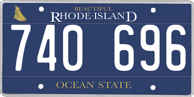 RI license plate 740696