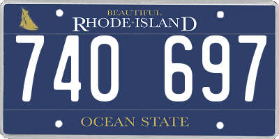 RI license plate 740697