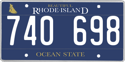 RI license plate 740698