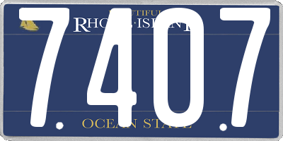 RI license plate 7407