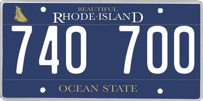 RI license plate 740700
