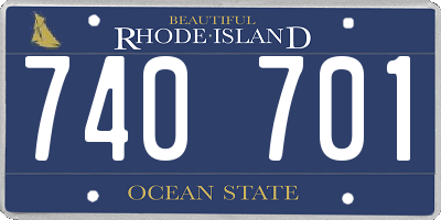 RI license plate 740701