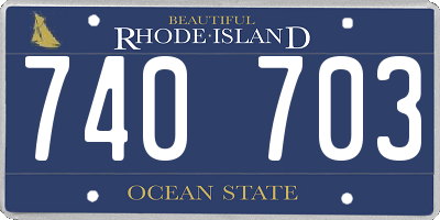 RI license plate 740703