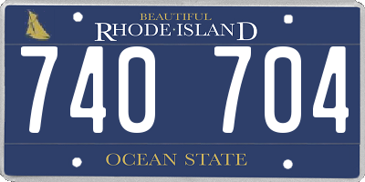 RI license plate 740704
