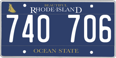 RI license plate 740706