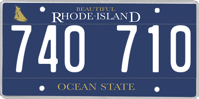 RI license plate 740710