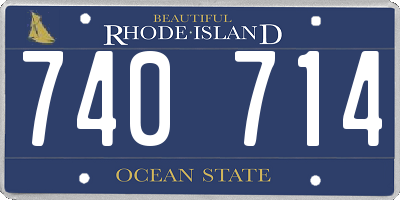 RI license plate 740714