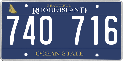 RI license plate 740716