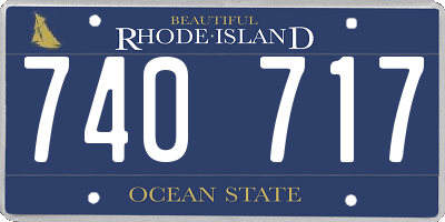 RI license plate 740717