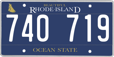 RI license plate 740719