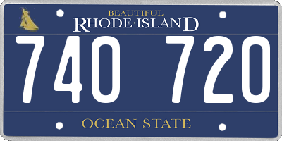 RI license plate 740720