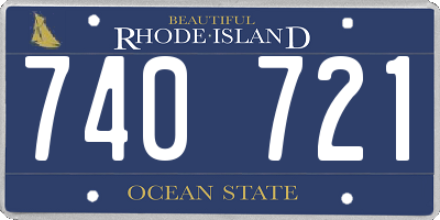 RI license plate 740721