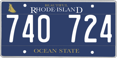 RI license plate 740724