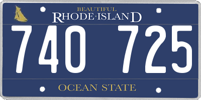 RI license plate 740725