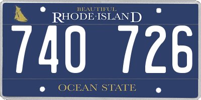 RI license plate 740726