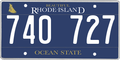 RI license plate 740727