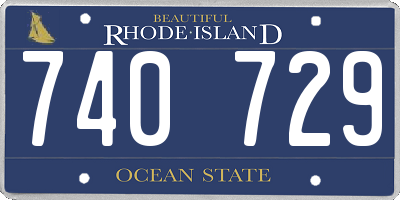 RI license plate 740729