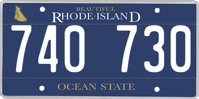 RI license plate 740730