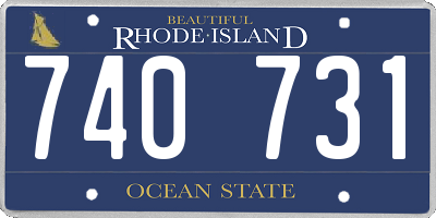 RI license plate 740731