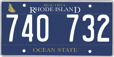 RI license plate 740732