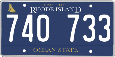 RI license plate 740733