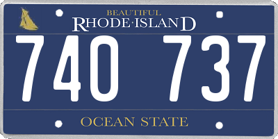 RI license plate 740737