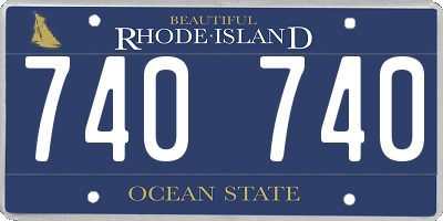 RI license plate 740740