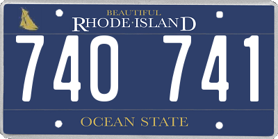 RI license plate 740741