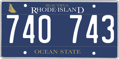 RI license plate 740743