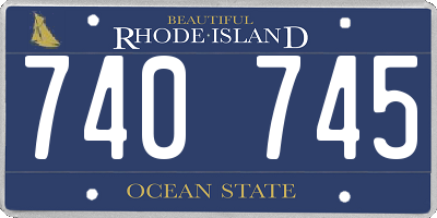 RI license plate 740745