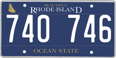 RI license plate 740746