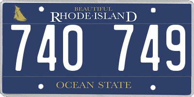 RI license plate 740749