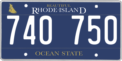 RI license plate 740750