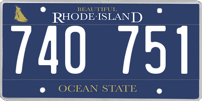 RI license plate 740751