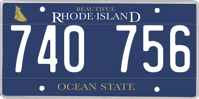 RI license plate 740756