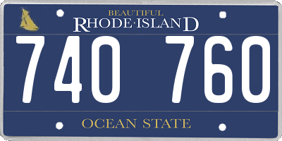 RI license plate 740760