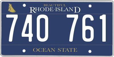 RI license plate 740761