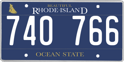 RI license plate 740766